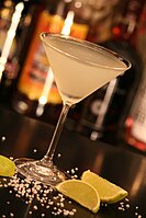 A classic margarita is composed of tequila, cointreau and lime juice.