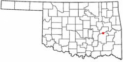 Location of Canadian, Oklahoma