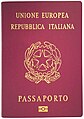 Emblem on an Italian passport