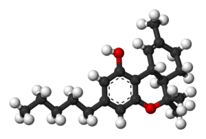 3D structure of tetrahydrocannabinol