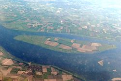 View of Tiengemeten and Hoeksche Waard