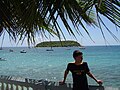 A view from the Malecón (promenade) in Esperanza towards Cayo de Afuera