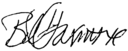 Cursive signature in ink