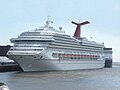 Carnival Triumph at Saint John, New Brunswick with Holland America's MS Maasdam behind