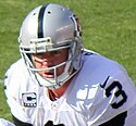 A picture of Carson Palmer playing for the Raiders.