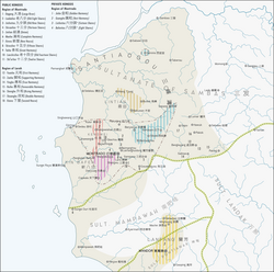 Map of Kongsi republics in West Borneo