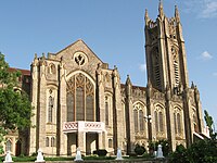 The Gothic Revival style Medak Cathedral is one of the largest churches in Asia.[176]