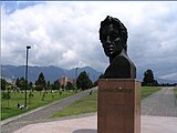 Busto del Libertador en el parque Simón Bolívar (Bogotá, Colombia).