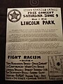 A 'Rock Against Racism' flyer distributed in Lincoln Park in 1979 by Yippies