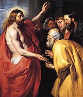 Jesus gives Petrus the keys to Heaven by Pieter Paul Rubens, 1614