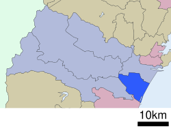 Location of Wakabayashi-ku in Sendai