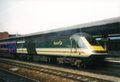 HST in original First Great Western Livery at Reading. This was taken during the transition from Green to First Corporate Livery