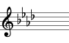 A-flat Major key signature