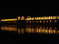 Panoramic view of the bridge at night