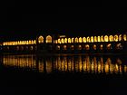 Panoramic view of the bridge at night