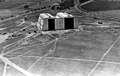 Massive Ross Field balloon hangars of the Arcadia Balloon School in 1922.