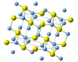 Ball-and-stick model of silver sulfide