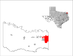 Location of Texarkana, Texas