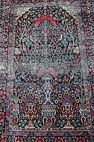 Pictorial carpet with Tree of life, birds, plants, flowers and vase motifs