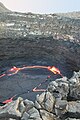 The lava lake in the caldera of Erta Ale