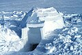 An unfinished igloo, an Inuit winter dwelling