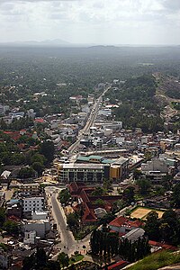 View of Kurunegala from top of Ethagala.