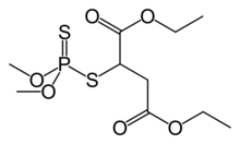 Skeletal formula of malathion