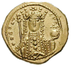 Byzantine coin showing Empress Theodora