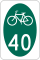 State Bicycle Route 40 marker