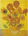 Sunflowers (1888) by Vincent Van Gogh is a fountain of yellows.