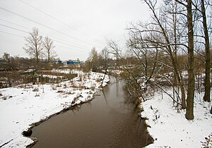 Вид с Колтушского моста, март 2008