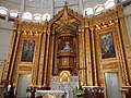 Main retablo of the cathedral, with the image enshrined in glass.