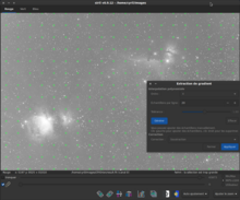 Gradient withdrawal from astronomical images