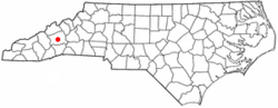 Location in North Carolina