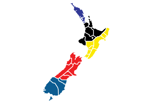 The 5 Super 14 teams in New Zealand.