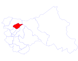 Location of Srinagar District within Jammu & Kashmir state