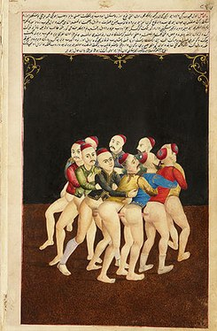 Homosexuality was accepted for a long time in the Muslim world This Turkish miniature shows ten men engaging in anal sex in the Ottoman Empire