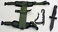 Aircrew Survival Egress Knife, line cutter and scabbard