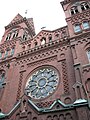 Facade of the Basilica of Saint Louis in Panewniki