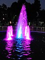 The water fountain inside the park