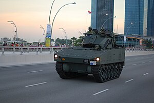 A Singapore Army Bionix infantry fighting vehicle