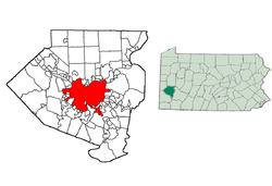 Location in Allegheny County, Pennsylvania