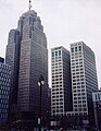 Penobscot Building (left) by Wirt Rowland with the Dime Building by Daniel Burnham.