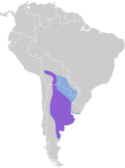 Distribución geográfica del cortarramas argentino.