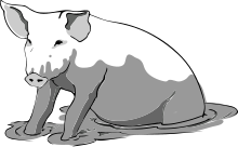 Pig bw 06.svg