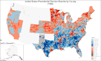 Map of presidential election results by county