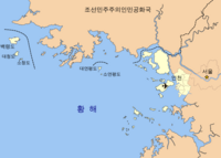 Location of 西海五島 韓語：서해 5도