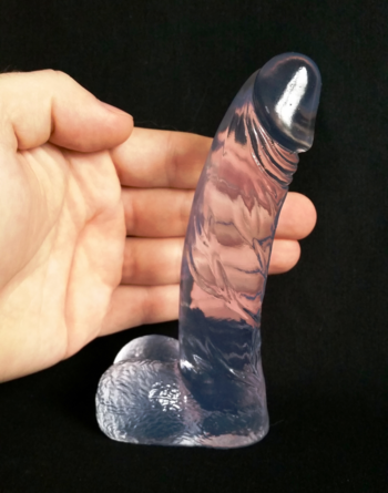 clear, flexible dildo