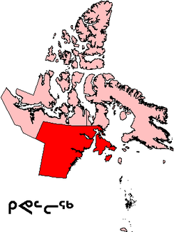 Location in Nunavut