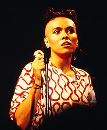 Annabella Lwin performing Bow Wow Wow in Kant-Kino, Berlin in 1982.